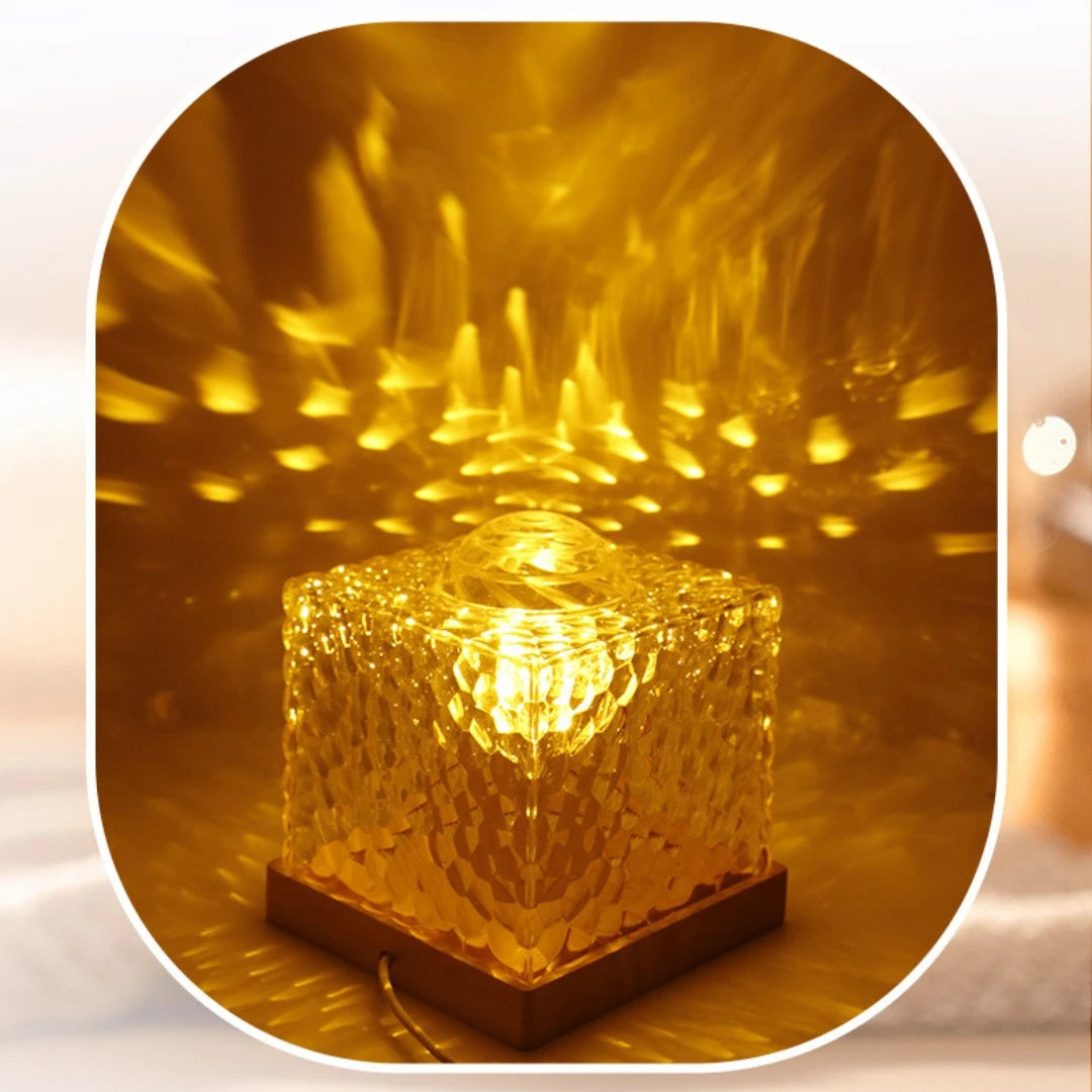 AquaAura water wave atmosphere lamp with realistic ocean wave projection and adjustable lighting modes
