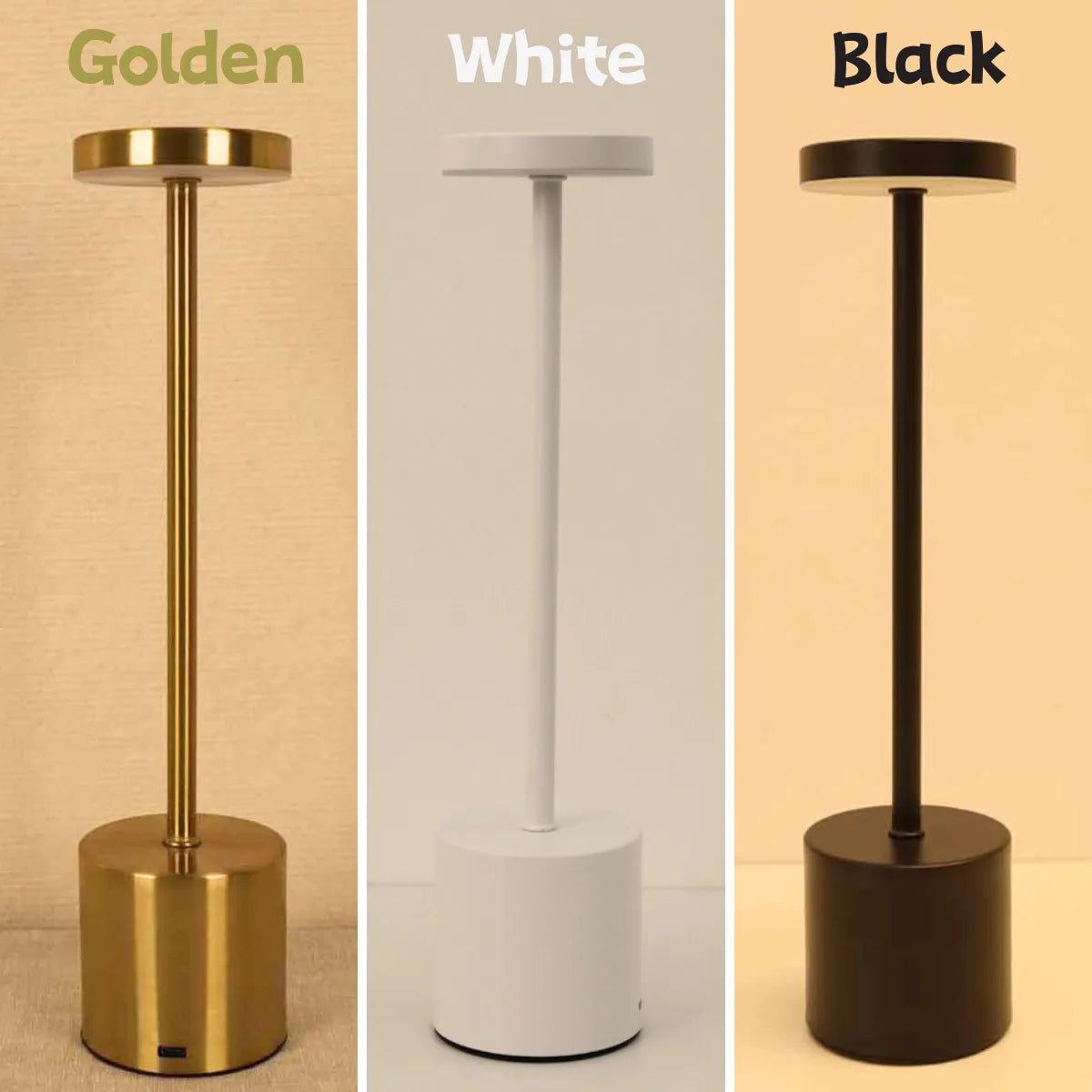 Rechargeable Metal Table Lamp